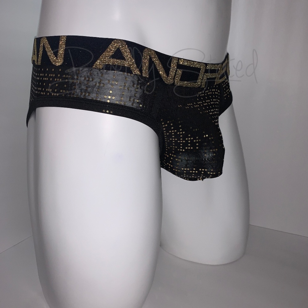 Nightlife Sparkle Locker Room Jock - Black/Gold